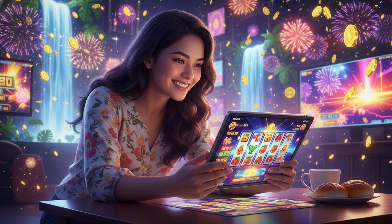 Exciting Slot Gameplay Philippine woman playing slot games